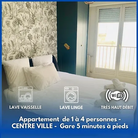 Cocon Lumineux Centre, Gare 10min, Wifi , 4p أنغوليم